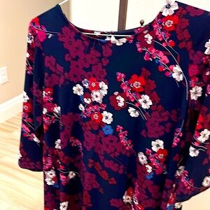 Long sleeve floral dress from JJill/medium, petite